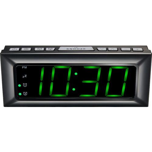 Best Buy Essentials™ - BE-CLOPP3 Digital AM / FM Dual Alarm Clock - Black