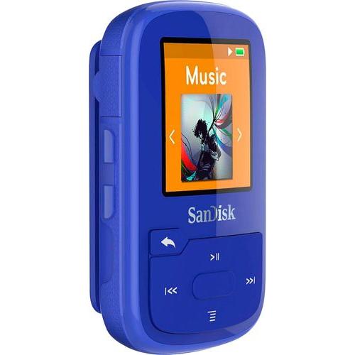 SanDisk 32GB Clip Sport Plus MP3 Player  Blue  New Condition - SDMX32-032G-G46B