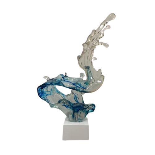 Braker Wave Sculpture // Ocean Blue  21  Tall