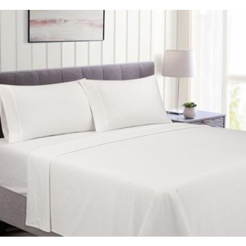 Bee & Willow Cotton Flannel Queen Sheet Set in Coconut Milk