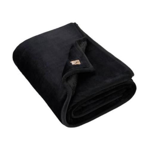 UGG Big Sur Oversized Blanket in Off Black