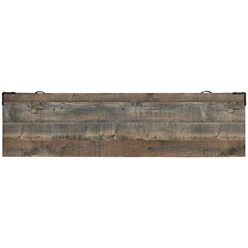 Signature Design by Ashley Trinell Rustic Entertainment Center Bridge, Sold Seperately, Brown with Gray Planked Finish