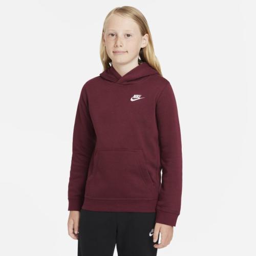 size med.    Nike Kids Club Fleece Pullover Hoodie (Little Kids/Big Kids) (Dark Beetroot/White) Boy's Clothing