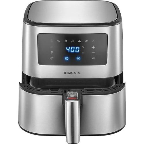 Insignia™ - 5 Qt. Digital Air Fryer - Stainless Steel (damage on bottom)