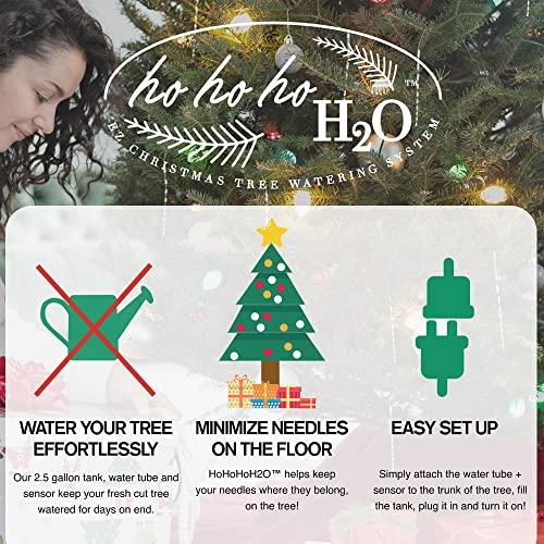 HoHoHoH2o Automatic Christmas Tree Watering System Device, Santa’s Tree Helper Keeps Your Christmas Tree Healthy and Fresh, Refillable 2.5 Gallons C
