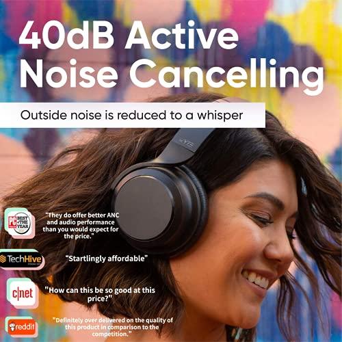 Color Black Wyze Noise-Cancelling Headphones - Black / No Travel Case
