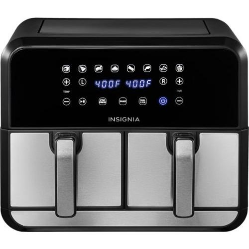 Insignia™ - 8 Qt. Digital Dual-Basket Air Fryer - Black