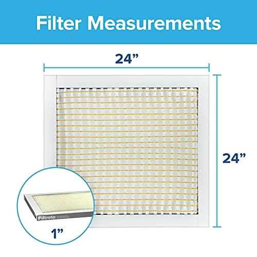 Filtrete 24x24x1, AC Furnace Air Filter, MPR 300, Clean Living Basic Dust, 6-Pack (exact Dimensions 23.81 X 23.81 X 0.66)
