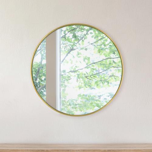 Studio 3B 26-Inch Round Wall Mirror in Gold