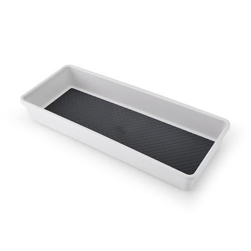 2 PACK Simply Essential 6-Inch X 15-Inch Drawer Organizer in Light Grey/Dark Grey
