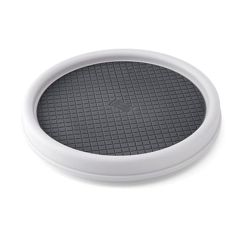 Simply Essential 9-Inch Non-Skid Turntable in Light Grey/Dark Grey (2PK)