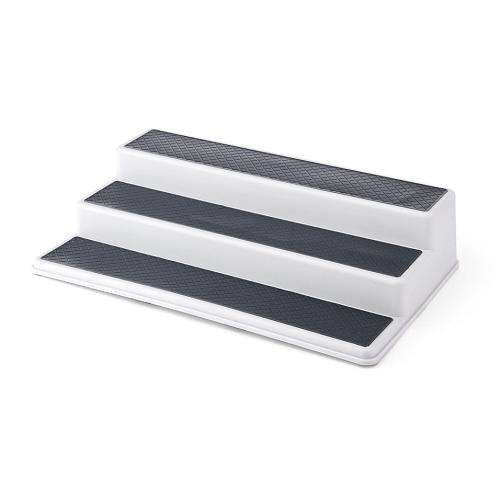 2 PACK Simply Essential™ Large 3-Tier Non-Skid Cabinet Organizer - Light Grey/Dark Grey