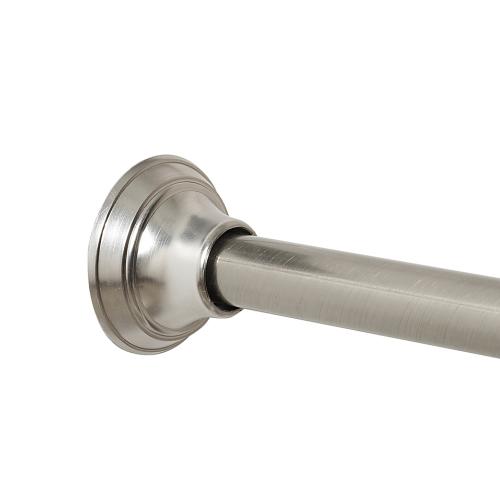 Squared Away NeverRust Aluminum Tension Shower Rod in Brushed Nickel