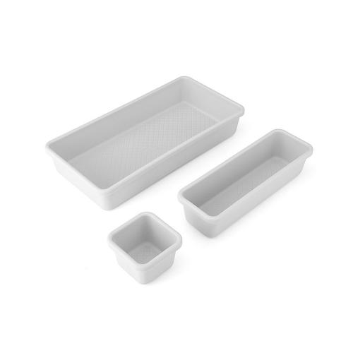 Simply Essential 3-Piece Drawer Organizer Set in Cool Grey