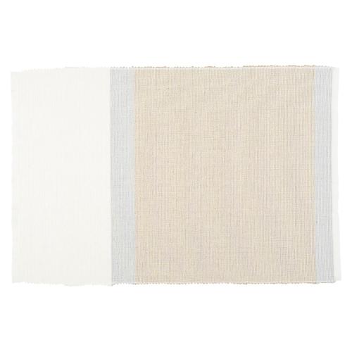 Simply Essential Colorblock Cotton Placemats in Sandshell (Set of 4)
