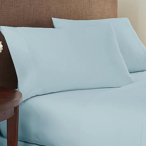 Nestwell Pima Cotton Sateen 500-Thread-Count Queen Sheet Set in Starlight Blue