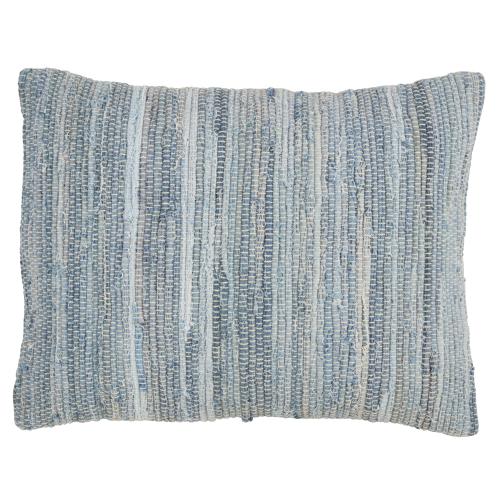 Denim Chindi Poly Filled Throw Pillow - Saro Lifestyle 919.DN1623BP