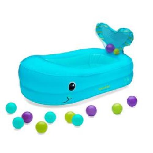Infantino Whale Bubble Inflatable Bath Tub and Ball Set