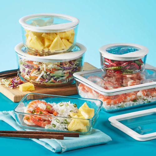 Pyrex 10-piece Ultimate Glass Food Storage Set  White