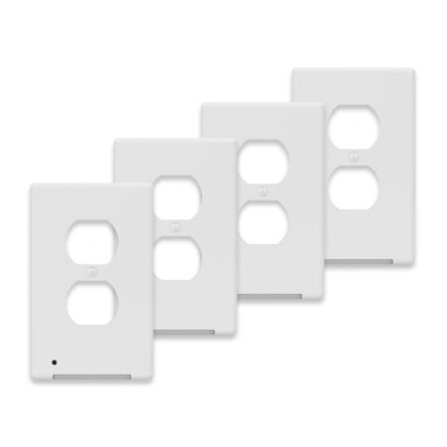 Westek 2 Gang Standard White Duplex Outlet Plate (4 Pack)