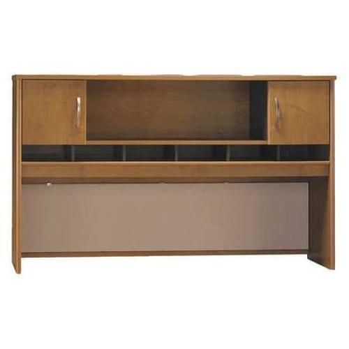 Bush Industries Series C Collection 2 Door 72w Hutch, Box 2 of 2, 71.13w X 15.38d X 43.13h, Natural Cherry/graphite Gray