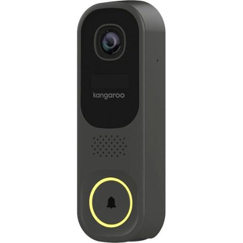 Kangaroo - Smart Wi-Fi Video Doorbell with Chime - Black