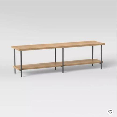 Wood and Metal TV Stand for TVs up to 60 Natural - Room Essentials