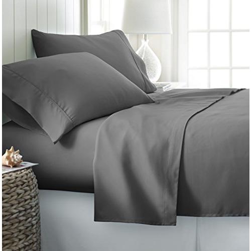 Soft Essentials Premium 4pc Queen Ultra Soft Sheet Sets Gray