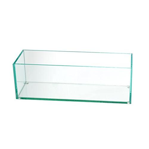 Royal Imports Flower Glass Vase Decorative Centerpiece for Home or Wedding - Oblong Rectangle Shape  12 Long  4 Hx4 W Opening  Clear