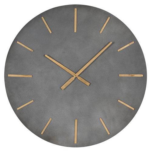 Adalynn Wall Clock Gray With Gold Arms