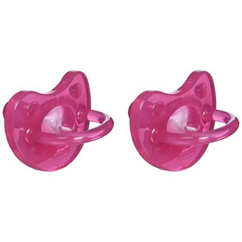 Chicco PhysioForma Orthodontic One-Piece Silicone Pacifier 2-Pack 0-6m - Pink