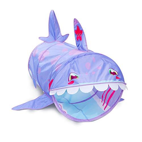 Pop  N  Fun Pop-up Shark Active Play Tunnel - for Ages 6 Months   | Pops up in Seconds - Creative and Active Play  for Imaginative Kids - Easy Fold Aw