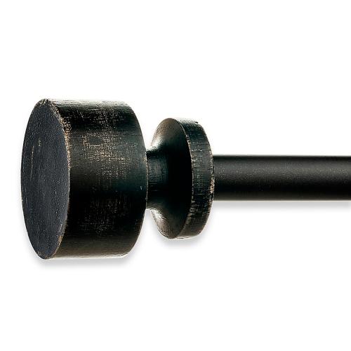 Bee & Willow Ezra 84 to 144-Inch Single Curtain Rod Set in Distressed Black