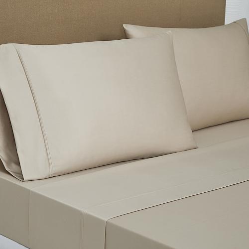 Everhome PimaCott Sateen 800-Thread-Count Queen Sheet Set in Peyote