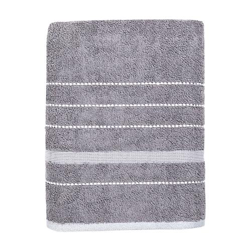 Simply Essential Striped Bath Towel in Quiet Shade/Silver