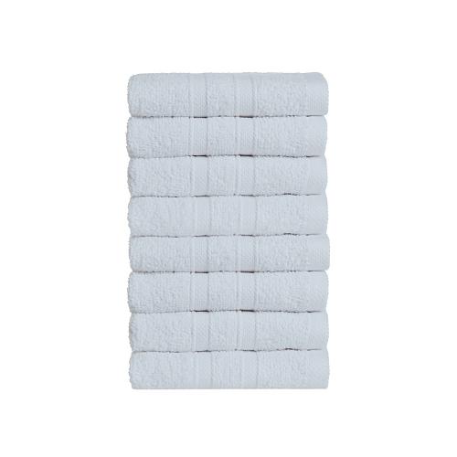 Simply Essential Cotton 8-Piece Washcloth Set in Wan Blue