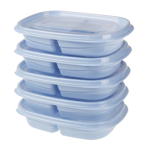 Simply Essential 10-Piece 3-Section Food Storage Container Set in Zen Blue