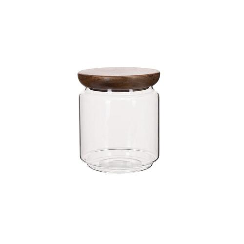 Our Table 38 Oz. Glass Canister with Acacia Lid - set of 4