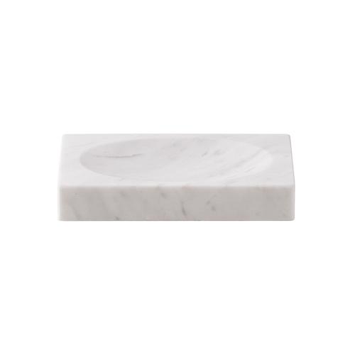 The Threadery White Marble Soap Dish