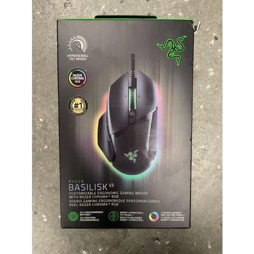 Razer Basilisk V3 - Customizable Ergonomic Wired Gaming Mouse with Razer Chroma - RGB 10 1 Programmable Buttons - HyperScroll Tilt Wheel