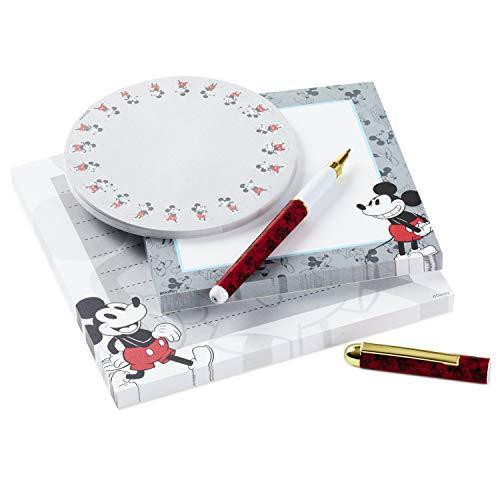 Red Hallmark Disney Notepad Bundle with Pen (3 Notepads  Assorted Sizes)