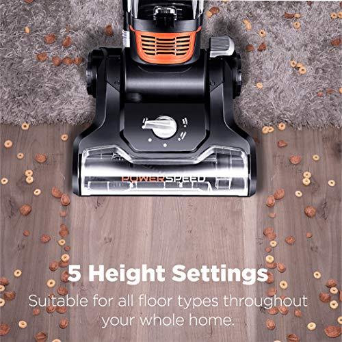 Eureka PowerSpeed Lightweight Powerful Upright Vacuum Cleaner for Carpet and Hard Floor, Turbo Spotlight with Pet Tool, Orange