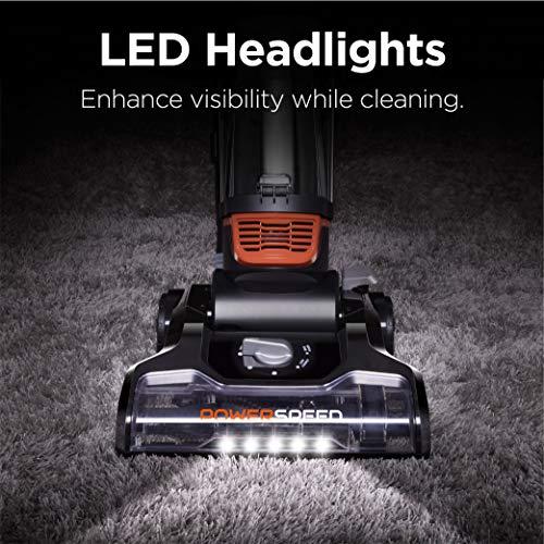 Eureka PowerSpeed Lightweight Powerful Upright Vacuum Cleaner for Carpet and Hard Floor, Turbo Spotlight with Pet Tool, Orange