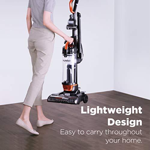 Eureka PowerSpeed Lightweight Powerful Upright Vacuum Cleaner for Carpet and Hard Floor, Turbo Spotlight with Pet Tool, Orange