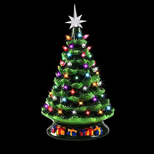 Joiedomi 15  Tabletop Prelit Ceramic Christmas Tree with 70 Multicolor Lights Hand-Painted Ceramic Tabletop Christmas Tree for Christmas Holiday Indoo