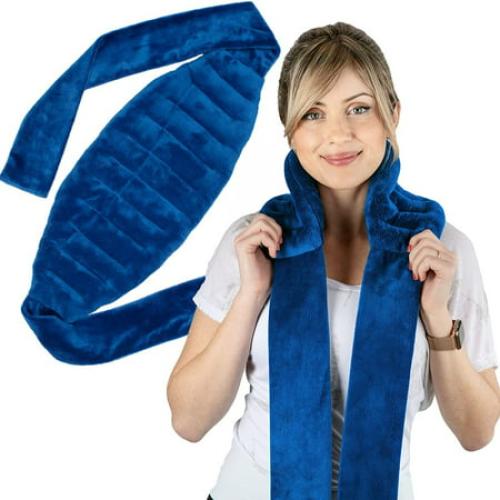 Microwave Heating Pad for Back Pain Relief with 71 Ties/Straps to Secure Anywhere - Moist Heating Pad Microwavable Heat Wrap for Neck Shoulders  Cramp