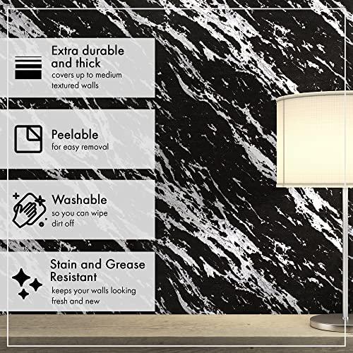 Color Forest Ivory Romosa Wallcoverings - Marble Wallpaper for Bedroom, Kitchen, Bathroom, Home - Premium Unpasted Paper Backed Vinyl - Modern Room Decor - Marble Collec