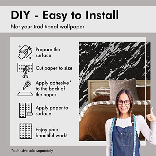 Color Forest Ivory Romosa Wallcoverings - Marble Wallpaper for Bedroom, Kitchen, Bathroom, Home - Premium Unpasted Paper Backed Vinyl - Modern Room Decor - Marble Collec