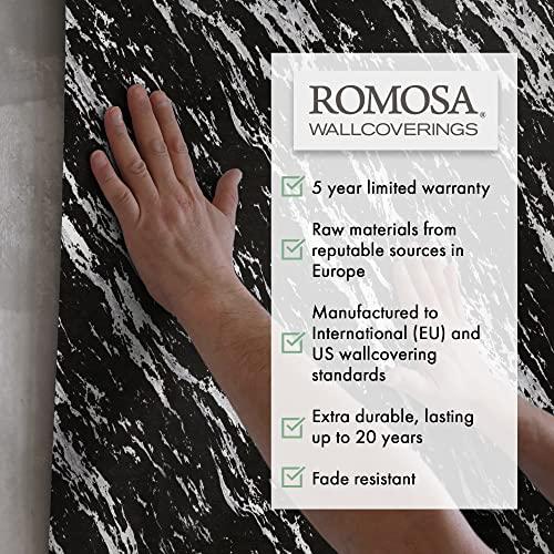 Color Forest Ivory Romosa Wallcoverings - Marble Wallpaper for Bedroom, Kitchen, Bathroom, Home - Premium Unpasted Paper Backed Vinyl - Modern Room Decor - Marble Collec