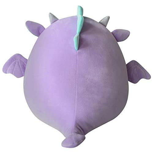 Squishmallows 14-Inch Purple Dragon with Teal Scales, Belly and Wings Plush - Add Drow to Your Squad, Ultrasoft Stuffed Animal Large Plush Toy, Offici